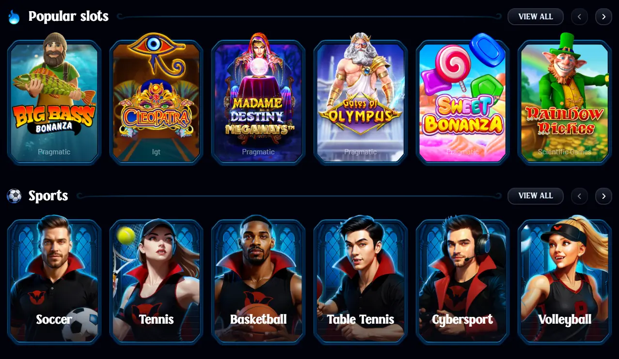 Welcome bonus, casino games and weekly promotions